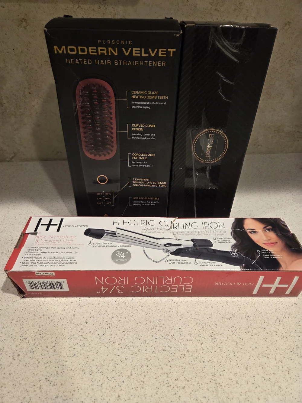 Pursonic Heated Hair Straightener + H+H 3/4